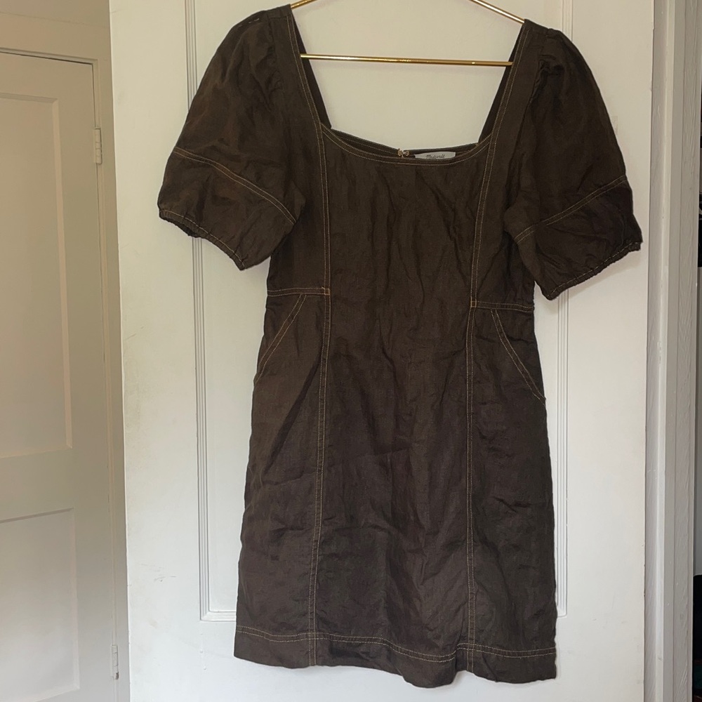 Madewell Mini Dress with Contrast Stitching